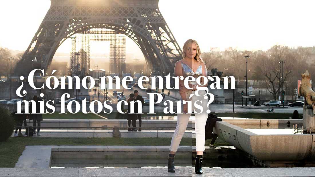 Cómo me entregan mis fotos en París? Sesión de fotos en París.