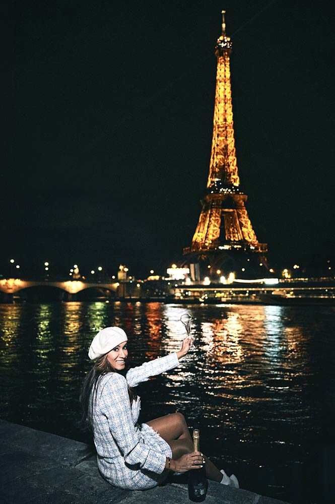 Sesión de fotos nocturna en París