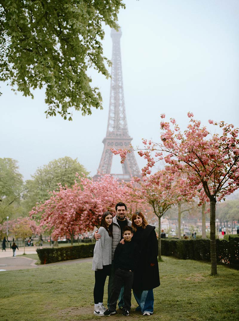Sesión de fotos familiar en París